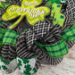 St. Patrick's Day Wreath, Holiday Door Decor, Shamrock Ribbon Wreath