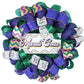 Mardi Gras Wreath, Vibrant Party Decor, Festive Ribbon Design