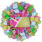 Colorful Pickleball Wreath, Polka Dot and Chevron Ribbons, Fun Housewarming Gift