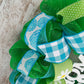 Home Sweet Home Everyday Deco Mesh Door Wreath - Lime Green White Turquoise