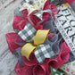 Flower Market Welcome Wreath - Jute Burlap Spring Decor
