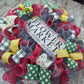 Flower Market Welcome Wreath - Jute Burlap Spring Decor