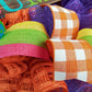 Hello Summer Wreath | Orange Burlap Wreath | Colorful Outdoor Mesh Wreath
