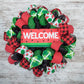 Watermelon Door Wreath - Summer Door Decor - Sweet Summertime - Red Lime Green Black