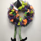 Witch Hat and Legs Halloween Wreath