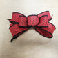 Red Black Swiss Dot Wreath Add On Bow
