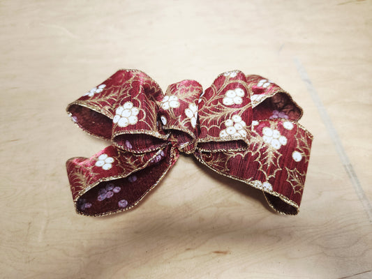 Gold Burgundy Add On Bow