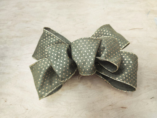 Moss Green Gold Add On Bow