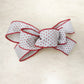 Beige Red Add On Bow