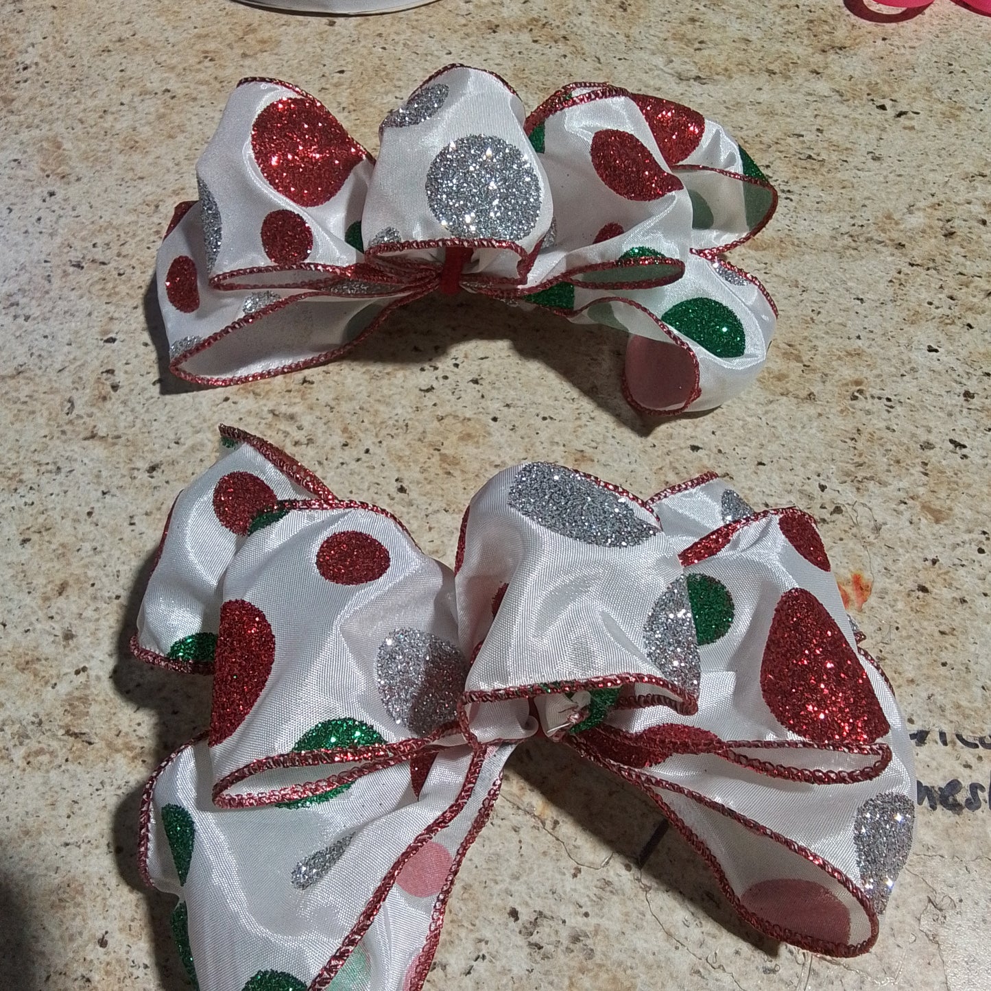 Christmas Polka Dot Add On Bow
