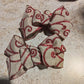 Red Beige Swirl Add On Bow