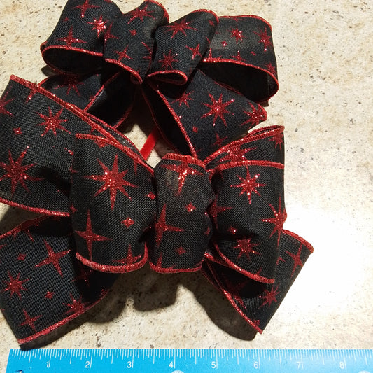 Red Black Star Add On Bow