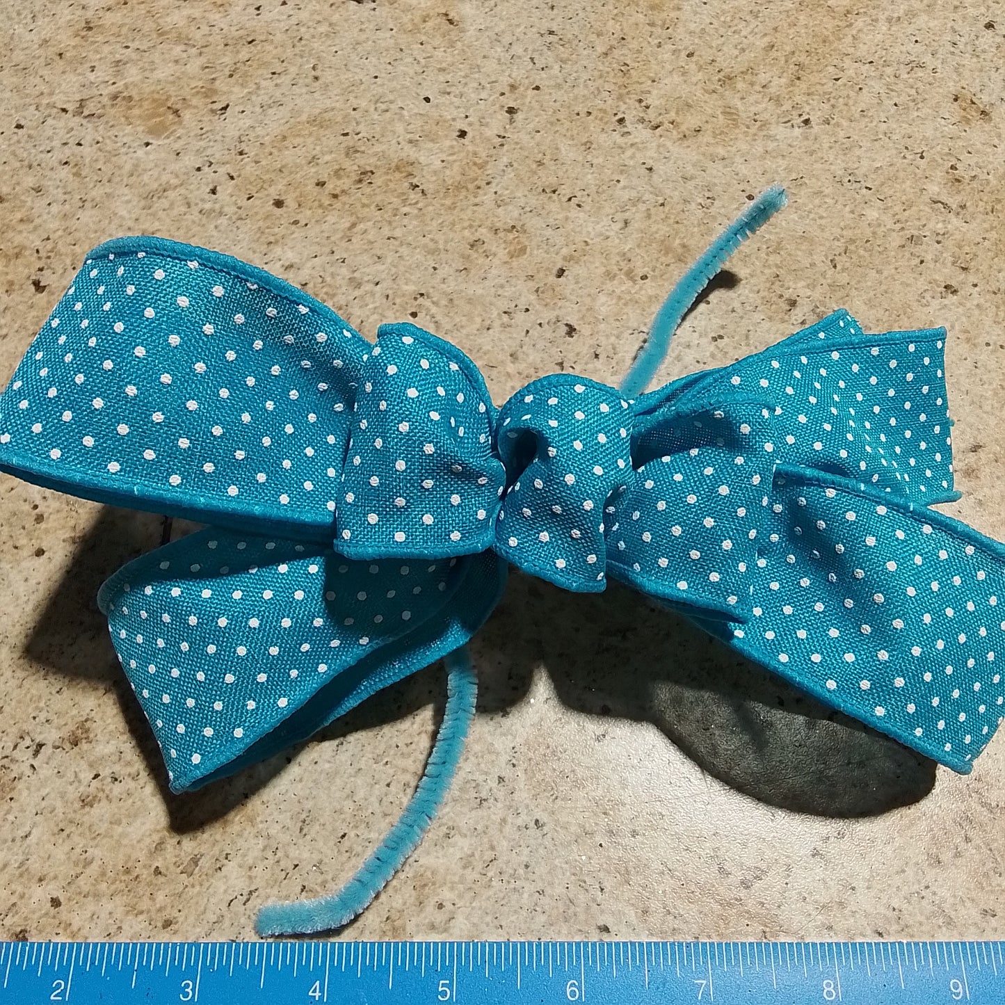 White Turquoise Add On Bow