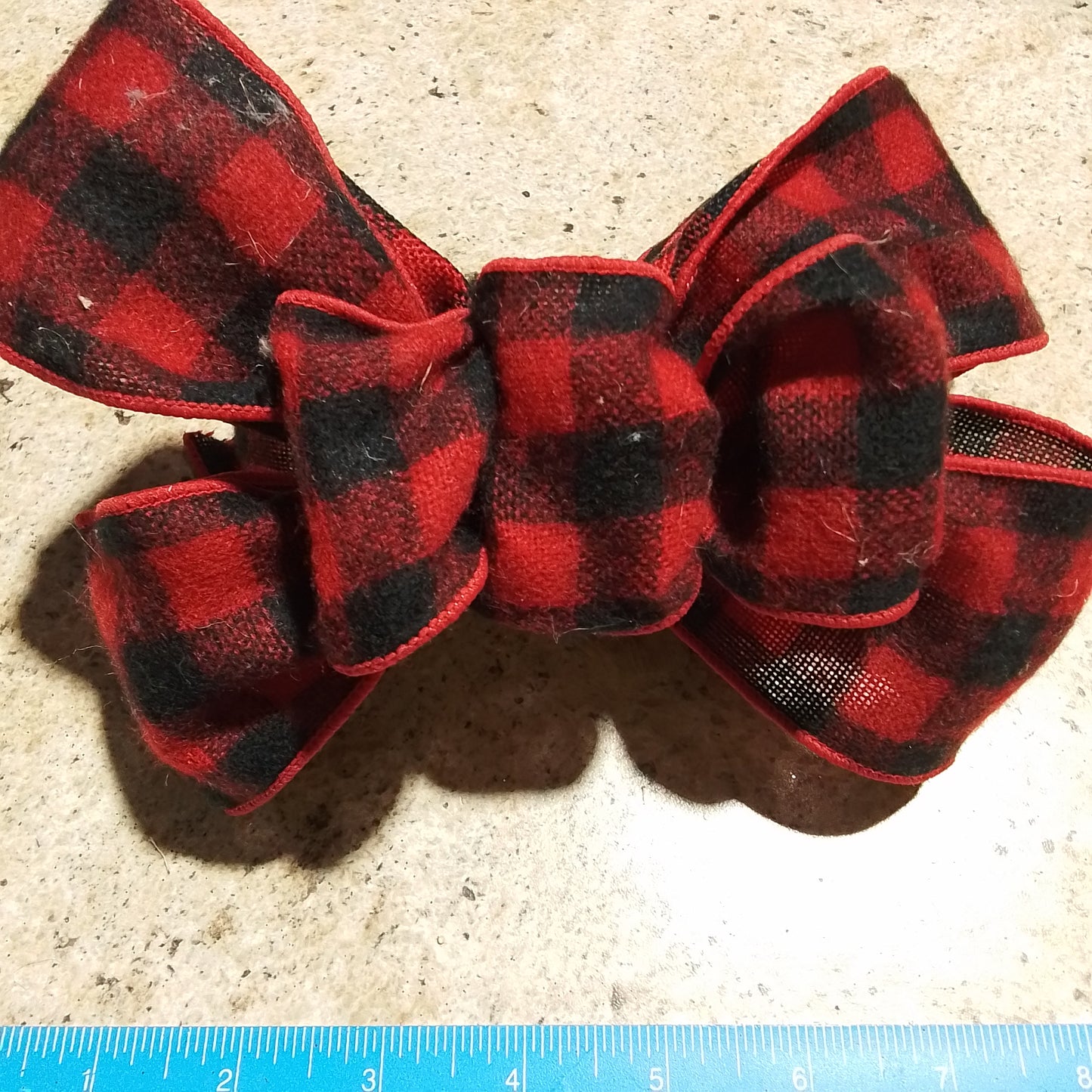 Red Black Plaid Add On Bow