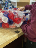 4th of July Door Wreath, God Bless America Wreaths, Patriotic Door Wreaths - Pink Door Wreaths