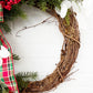 Traditional Christmas Front Door Wreath with Plaid Bow
