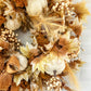 Fall Wreath with Maple Leaves, Pumpkins and Berries