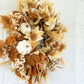 Fall Wreath with Maple Leaves, Pumpkins and Berries