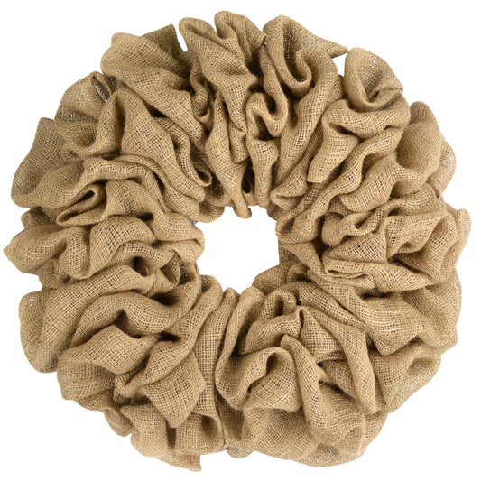 Beige Plain Burlap Premade Wreath Base - Pink Door Wreaths