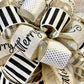 Bow Christmas Tree Toppers | Lantern Black and Gold Bow | Ivory Tree Bow - Pink Door Wreaths