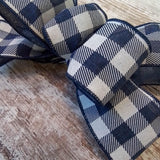 Buffalo Plaid Add On Wreath Bow - Wreath Embellishment for Already Made Wreath - Farmhouse Extra - Pink Door Wreaths
