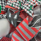 Buffalo Plaid Snowman Wreath - Winter Welcome Christmas Mesh Front Door Decor - White Red Black - Pink Door Wreaths