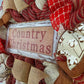 Country Christmas Wreath | Rustic Holiday Decor | Red Jute Ivory - Pink Door Wreaths