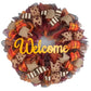 Dark Yellow Fall Wreath, Thanksgiving Front Door Wreaths : F2 - Pink Door Wreaths