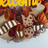 Dark Yellow Fall Wreath, Thanksgiving Front Door Wreaths : F2 - Pink Door Wreaths