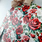 Derby Jockey Silk - Floral Red Rose Racing Door Decoration - Red Green White Burlap - Bridal Shower Front Door Decorations - Pink Door Wreaths