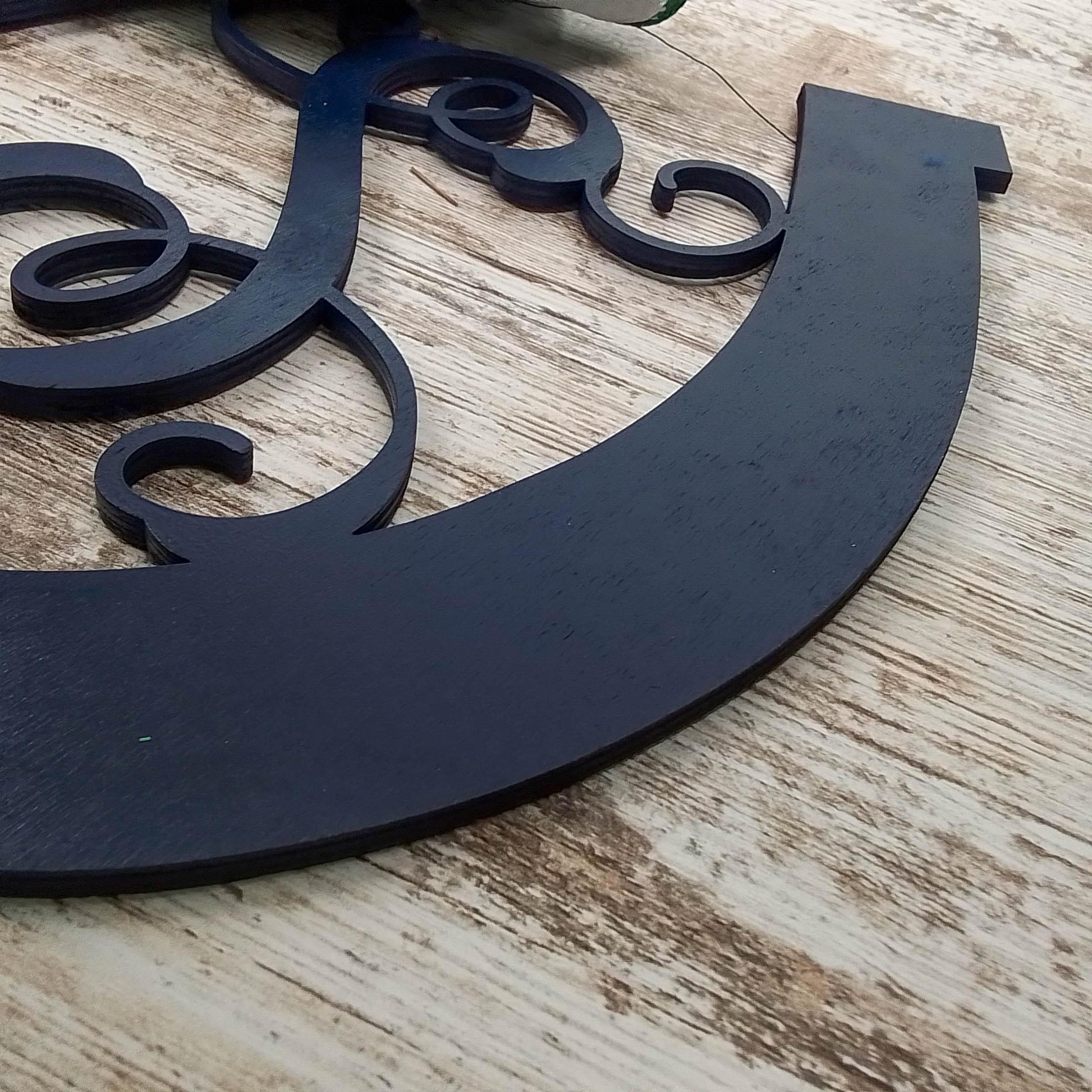 Derby Party Decor | Wooden Horseshoe Monogram Door Hanger | Navy Blue Emerald Green - Pink Door Wreaths