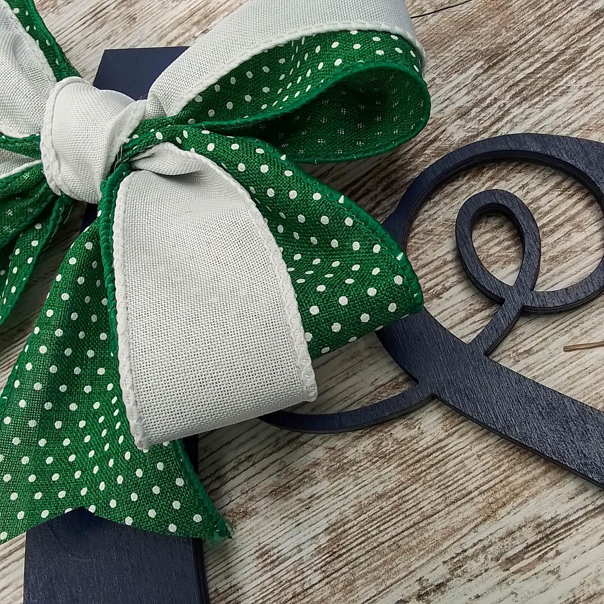 Derby Party Decor | Wooden Horseshoe Monogram Door Hanger | Navy Blue Emerald Green - Pink Door Wreaths