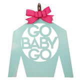 Derby Silk Door Hanger, Go Baby Go Jockey Silk, Customize your Colors - Pink Door Wreaths