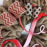 Everyday Burlap Monogram Wreath | LOTS of color options! - Pink Door Wreaths