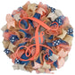 Everyday Wreath | Monogram Wreath | Year Round Wreath | Coral Navy Blue Jute Burlap - Pink Door Wreaths