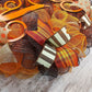 Fall Wreaths for Front Door - Autumn Thanksgiving Wreath - Brown Orange : F3 - Pink Door Wreaths