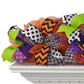 Halloween Garland for Staircase or Mantle - Mantel Decor - Purple Orange Lime Green Black White H2 - Pink Door Wreaths