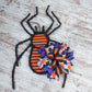 Halloween Spider Grapevine Wreath - Plaid Door Hanger Oversized Bow Jute Burlap Door Decor; Orange Black Purple - Pink Door Wreaths