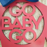 Kentucky Derby Go Baby Go door hanger - Pink Door Wreaths