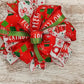 Lantern Wreath Bow - Burlap Wreath Embellishment for Making Your Own - Layered Full Handmade Farmhouse Already Made (Christmas (Present) - Pink Door Wreaths