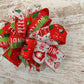 Lantern Wreath Bow - Burlap Wreath Embellishment for Making Your Own - Layered Full Handmade Farmhouse Already Made (Christmas (Present) - Pink Door Wreaths
