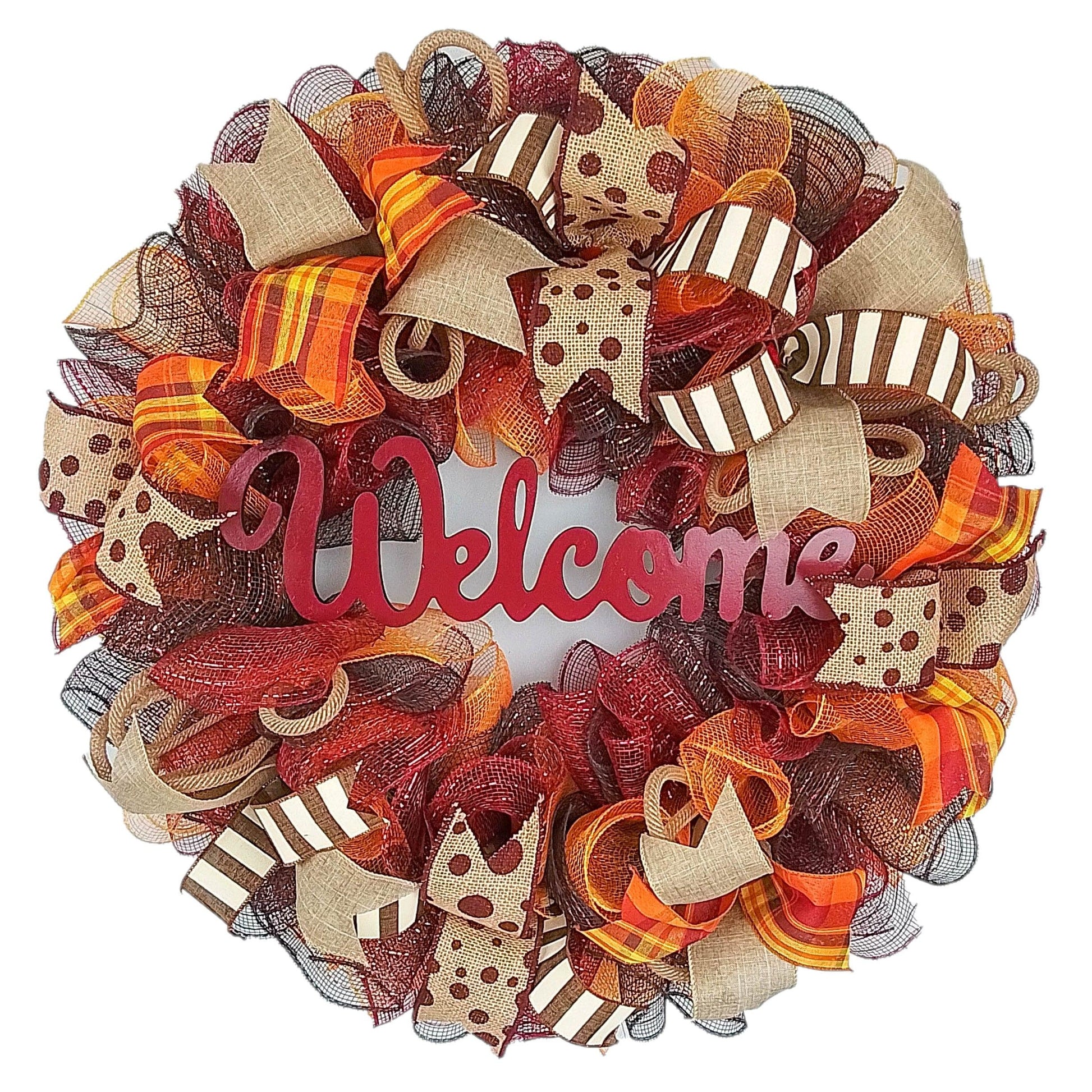 Maroon Fall Wreath, Autumn Front Door Wreaths : F2 - Pink Door Wreaths