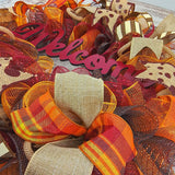 Maroon Fall Wreath, Autumn Front Door Wreaths : F2 - Pink Door Wreaths