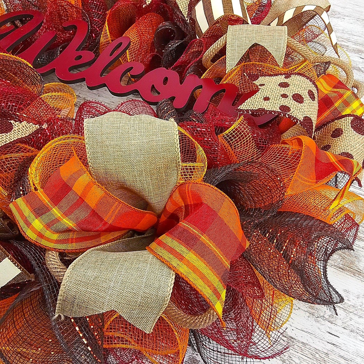 Maroon Fall Wreath, Autumn Front Door Wreaths : F2 - Pink Door Wreaths