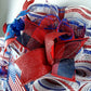 Patriotic USA Some Gave All Wreath - Fourth of July Independence Day Mesh Door Wreath - Red White Blue Flag Decoration - Pink Door Wreaths
