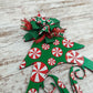 Peppermint Candy Door Hanger, Customized Monogram Decoration - Pink Door Wreaths