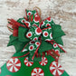 Peppermint Candy Door Hanger, Customized Monogram Decoration - Pink Door Wreaths