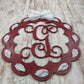 Personalized Last Name Door Hanger : Choose your Colors - Pink Door Wreaths