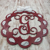 Personalized Last Name Door Hanger : Choose your Colors - Pink Door Wreaths