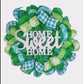 Home Sweet Home Everyday Deco Mesh Door Wreath - Lime Green White Turquoise
